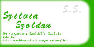 szilvia szoldan business card